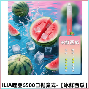 ILIA BAR 4哩啞一次性大容量6500Puffs拋棄式電子煙【冰鮮西瓜】